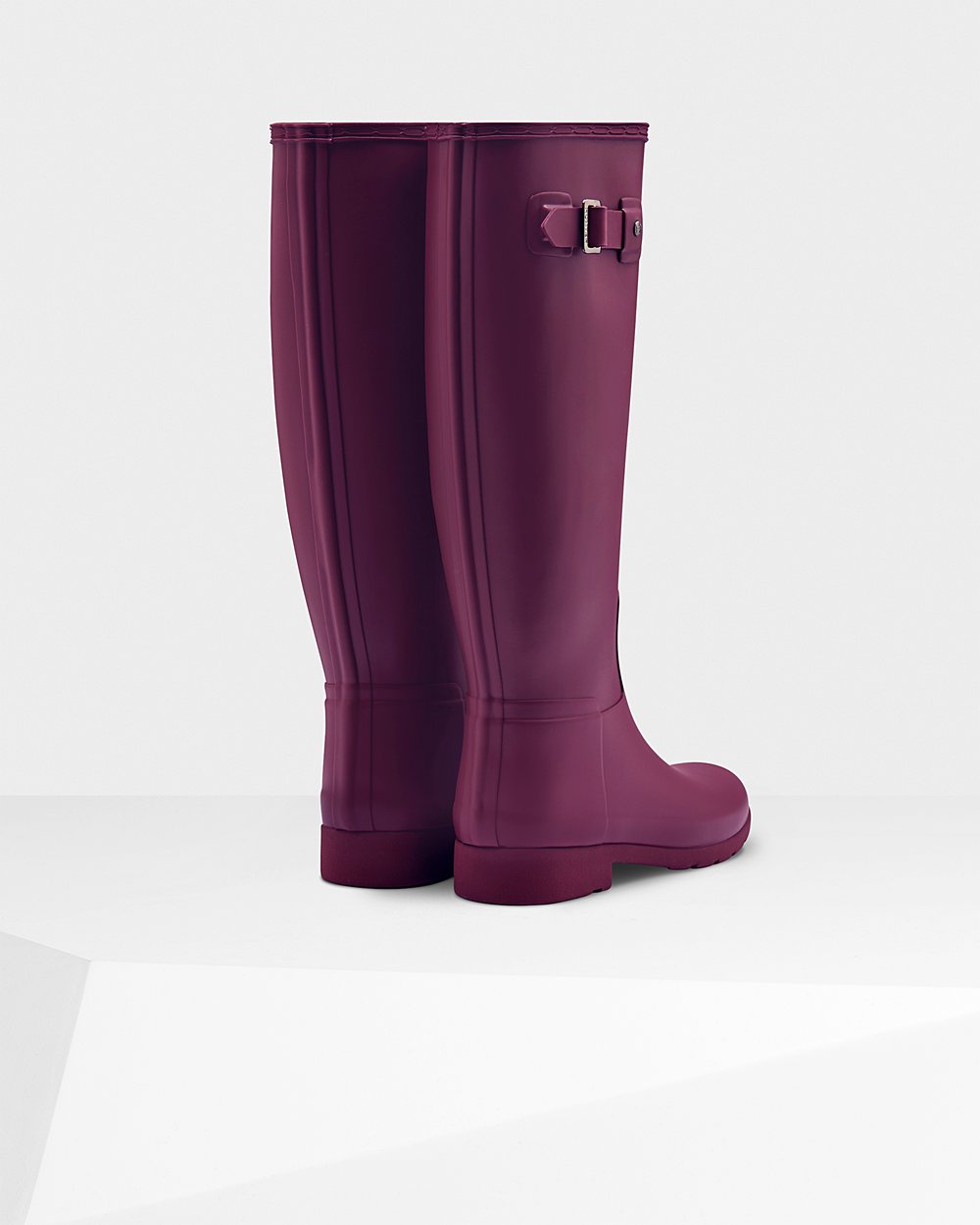 Hunter Mujer Refined Slim Fit - Botas de Lluvia Moradas - 746-FHMQRB